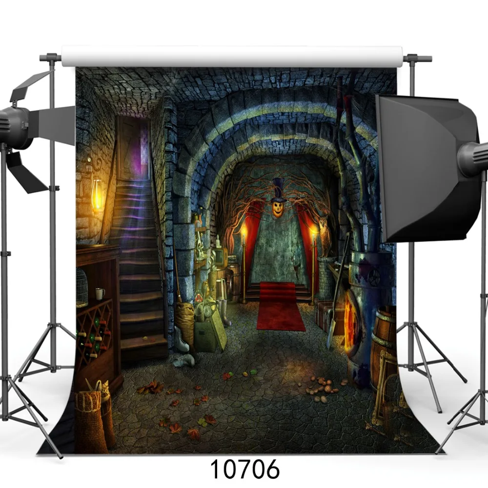 

Halloween Backdrop Fantasy Photography Backdrops Strange Basement Backgrounds for Photo Studio Vinyl Cloth Computer Printed 3D