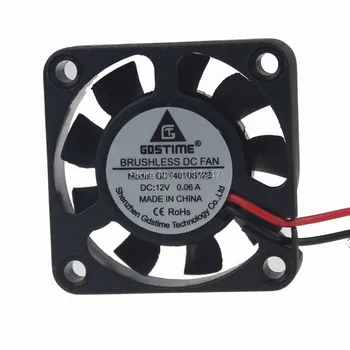 

50 Pieces LOT Gdstime DC 12V 2Pin 4010 4cm 9 blade 40mm 40x40x10mm DC Brushless Computer Cooling Cooler Fan