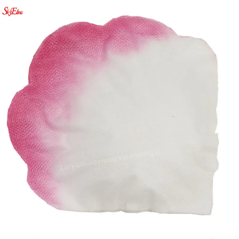 500 шт. реалистичные искусственный шелк лепестки красной розы аксессуары для Свадебная вечеринка 7Z - Цвет: white and pink