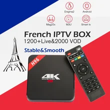 French IPTV Box H96 4K Android TV Box with 1200+ NEOTV&2000 vod Europe France Arabic Tunisia Morocco PayTV Smart Set top tv Box