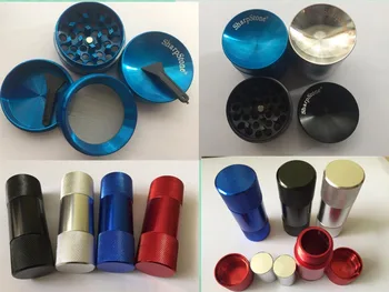 

40mm 4layers SharpStone Herb grinder for smoking tobacco weed grinder with Aluminum Pollen press