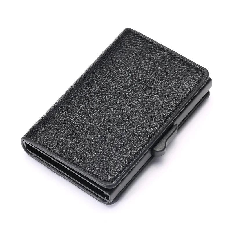 

ZOVYVOL 2019 New Leather Slim Card Case Dropshipping Business Card Holder RFID Blocking Card Wallet Aluminum Box Fashion Soft