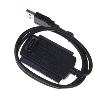 

Power Adapter+Power Line+Data Transmission Line USB 2.0 To IDE SATA 2.5/3.5" Hard Drive Adapter Converter Power Cable US EU Plug
