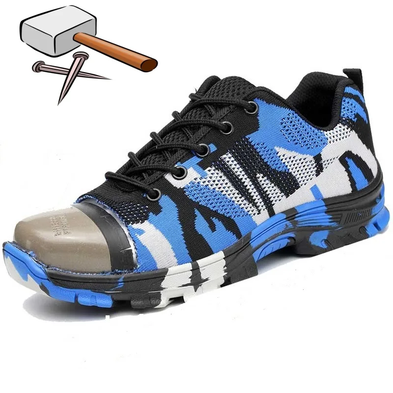 2019 New Men's Plus Size Outdoor Steel Toe Cap Military Work & Safety Boots Shoes Men Camouflage Army Puncture Proof Boots