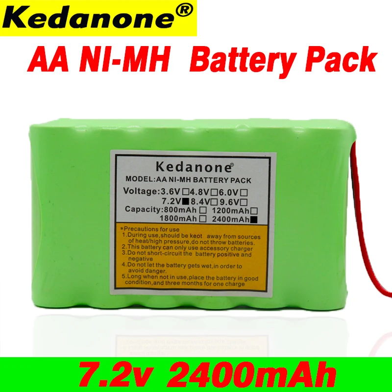 Высокоемкая 2400mah Ni-MH 7,2 V AA Аккумуляторная батарея AA для радиоуправляемых автомобилей, вертолетов, игрушек, светодиодный светильник, беспроводной телефон SM plug