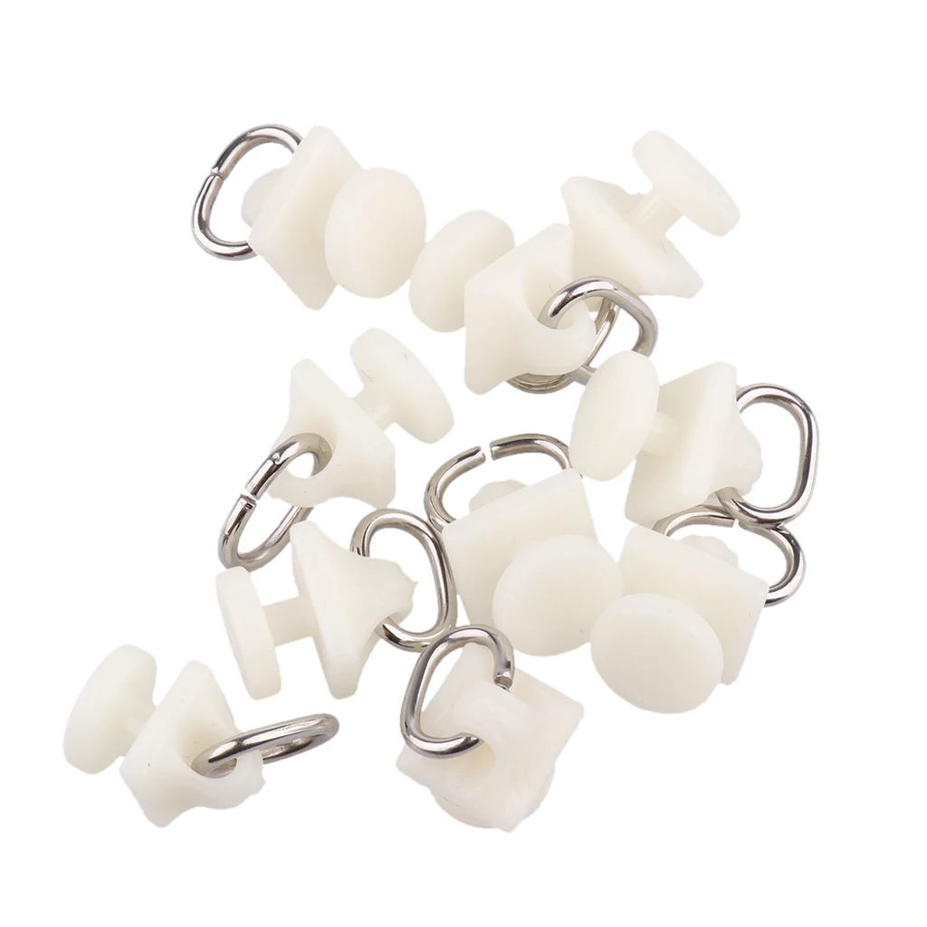 20Pcs Window Curtain Hooks - Replacement Track Rail Glider Rings 20mm/15mm