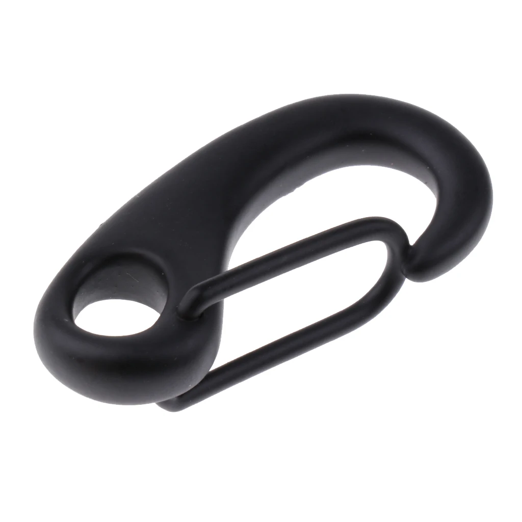 Perfeclan Spring Snap Hook Clip Quick Link Carabiner Scuba Diving Snorkeling Accessories Black 50mm/70mm 