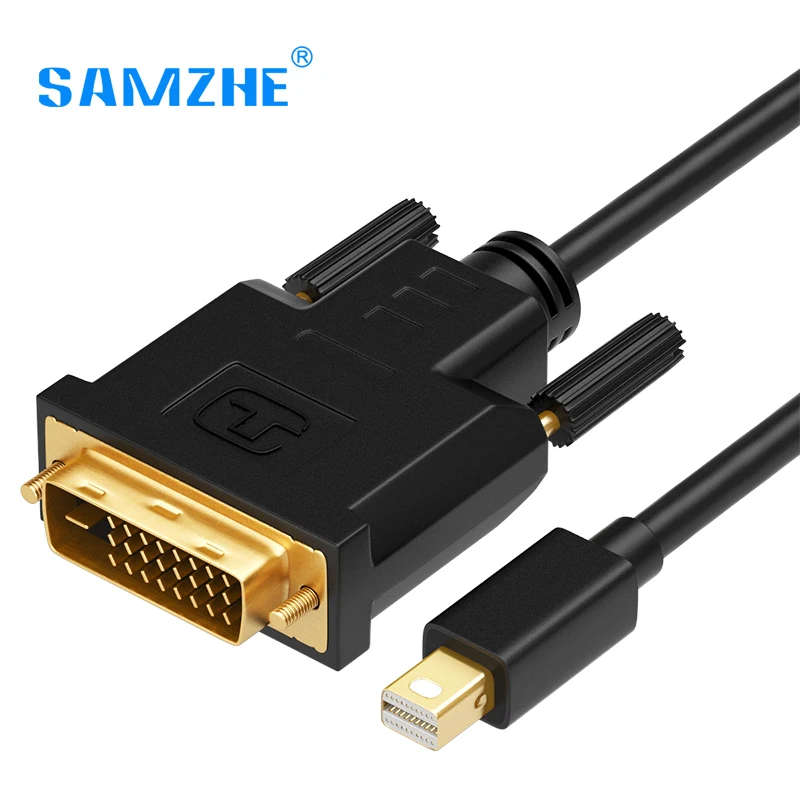 SAMZHE Mini DP to DVI Cable,24+1 Mini DP Displayport V1.2 to DVI ...