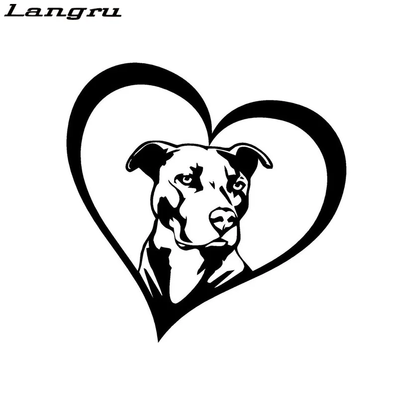 Langru Pitbull Сердце животные Фотообои креативные модные аксессуары для