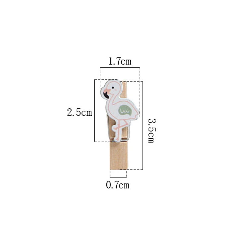 Деревянные зажимы с фламинго, летние зажимы для дня рождения, для фотосессии, свадебные украшения для пляжной вечеринки Гавайская тропическая бумага, деревянные зажимы для фотосессии