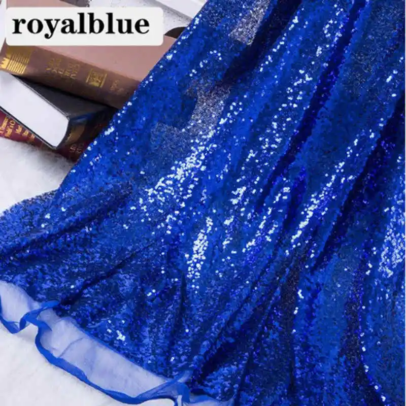 

B·Y Royal Blue sequin fabric for dress by the yard 92x125cm Sequin Fabric for Clothes Stage Party Wedding Christmas Home Decor