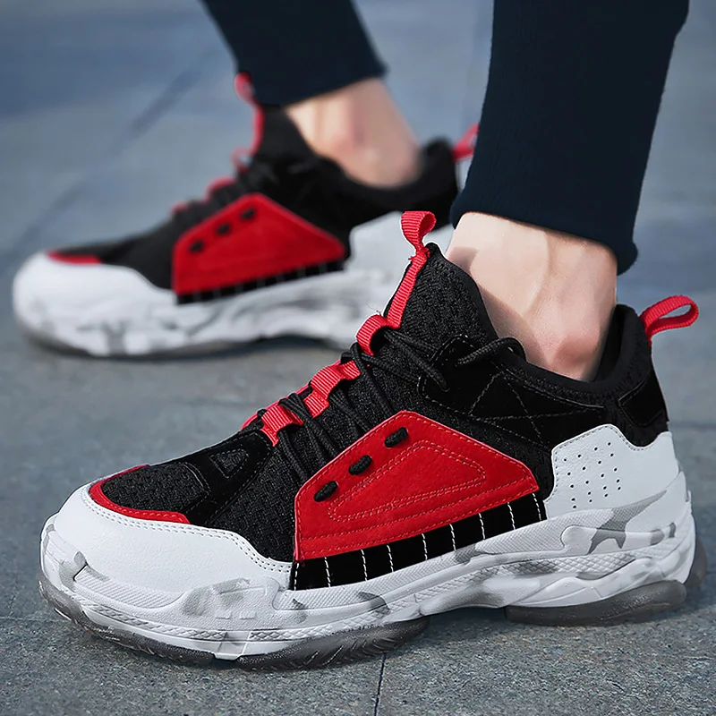 

Large size 45/46 Platform sneakers for students Patchwork Fashion Men casual shoes Sewing Increase Vulcanize shoes