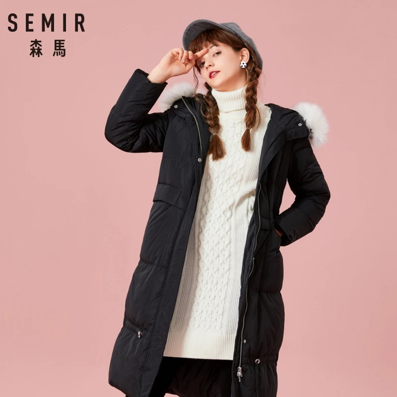 Kopen Semir Nieuwe 2019 Winterjas Jas Vrouwen Down Plus Size Xxl Dikke Warme Lange Losse Hooded Sneeuw Slijtage Katoen Gewatteerde jas