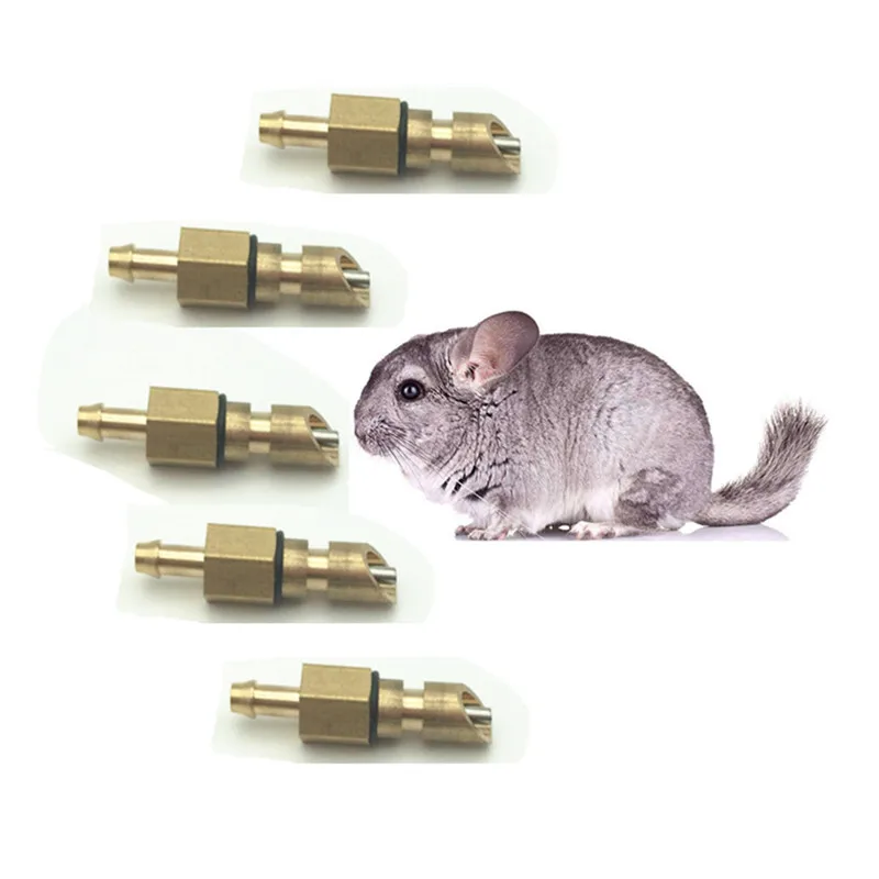 

S214 Chinchilla Dinker Hamster Rodent Rat Nipple Brass Material Avid Reptile Supplies Brass Nipple Drinker for Mouse 50pcs/lot