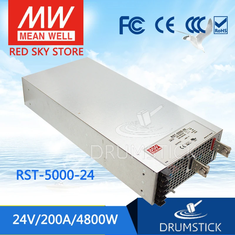 Бренд MEAN WELL представляет RST-5000-24 24V 200A meanwell RST-5000 4800W один Выход Питание |