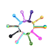 8 цветов/лот Хирургическое из нержавеющей стали для бровей нос губы в плену кольцо с круглым камнем языка Пирсинг ушной хрящ украшение-серьга для тела