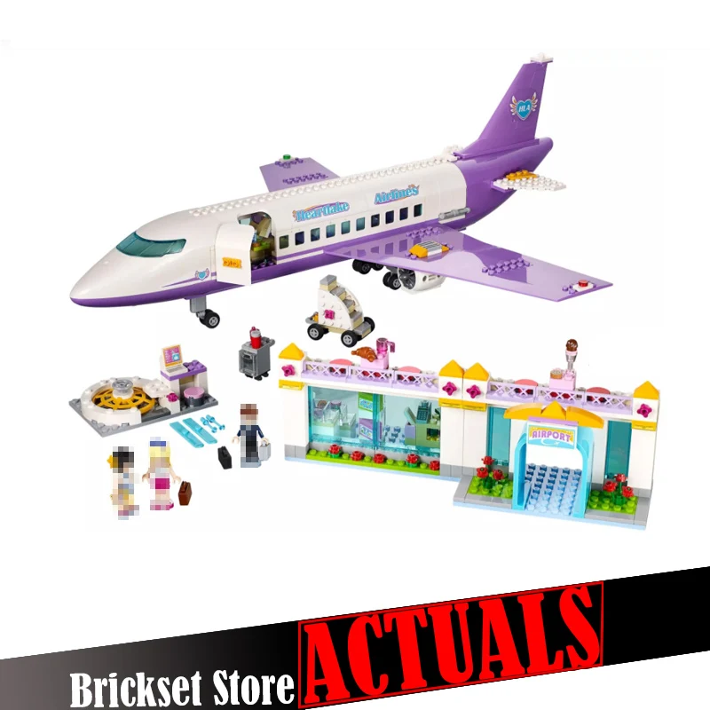 

LELE Heartlake City Airport Plane Compatible with legoINGly Friends 41109 Building Blocks Bricks DIY enlighten Toys for Girls