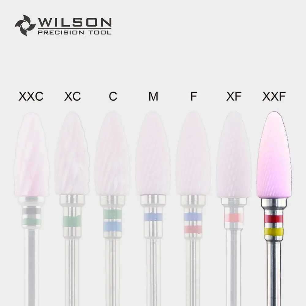 Форма пули-6,0 мм-поперечная огранка-Розовый Цирконий керамические стоматологические лабораторные заусенцы-WILSON прецизионный инструмент - Цвет: 1pc Double Fine