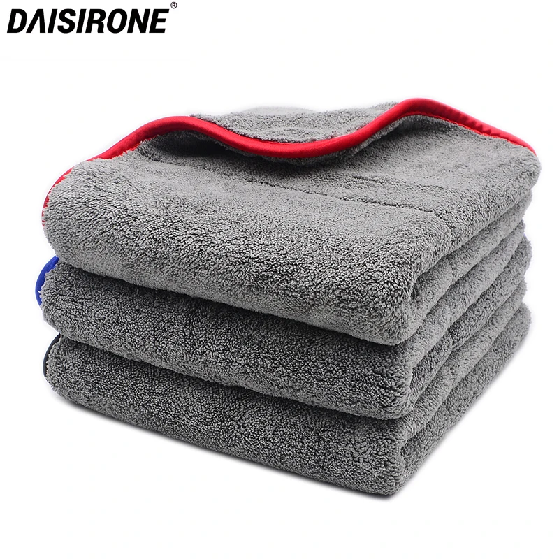 3PCS 1000GSM 48x42cm Ultra Thick Plush Microfiber Towels Car Cleaning Cloth Auto Wash Waxing Drying Polishing