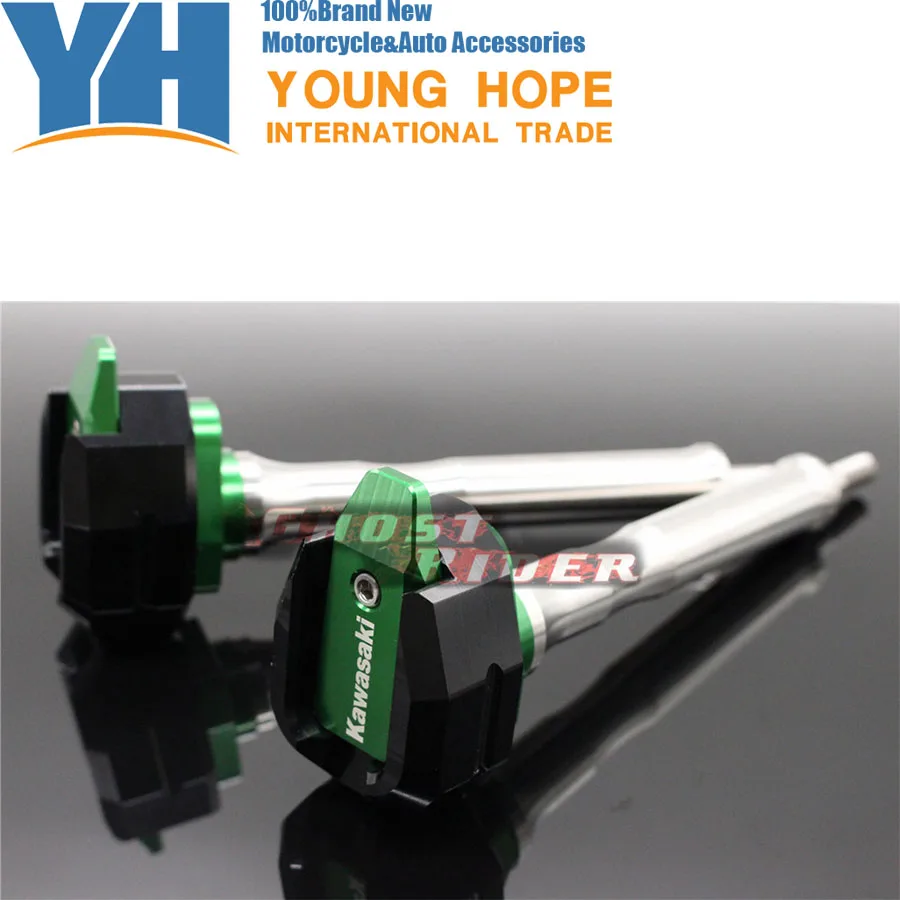 

For KAWASAKI Z250 2013-2014 Green New Design Motorcycle Frame Sliders Crash Protector Falling Protection