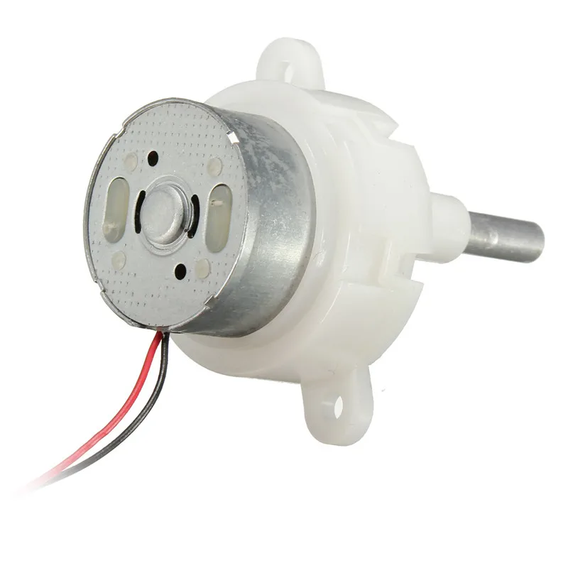 2шт DC 5 V 6 V 9 V 12 V червячный редуктор длинный вал для мотора шестерни низкоскоростной двигатель 5-12 RPM