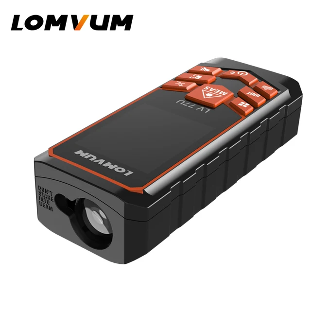 LOMVUM Rechargeable Handheld Trena Laser Rangefinder 77U 120M Digital Laser Distance Meter Electrical Tape Measuring Tools