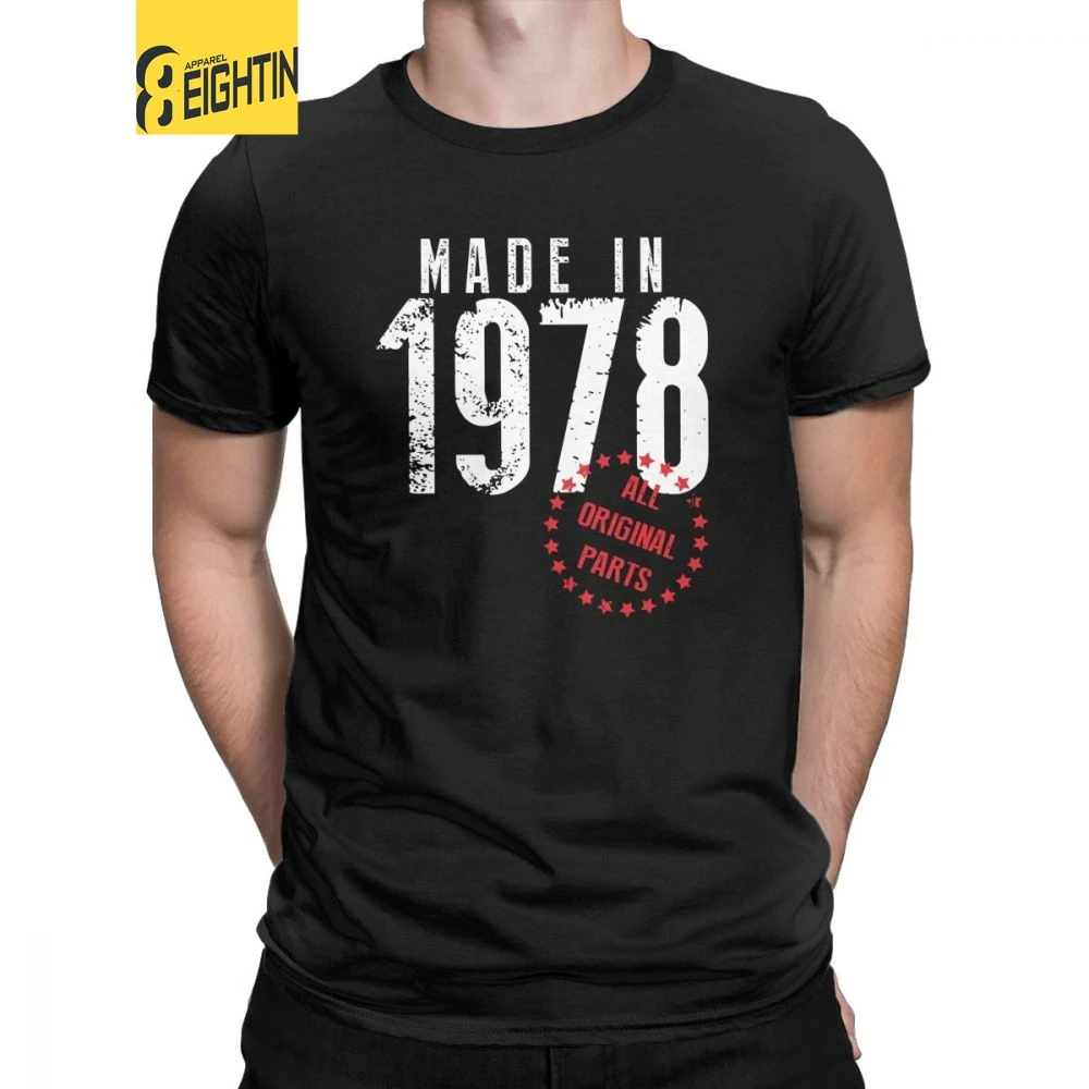 В 1978 году все оригинальные Запчасти уникальный день рождения Футболка мужская одежда с короткими рукавами высокое качество хлопковая