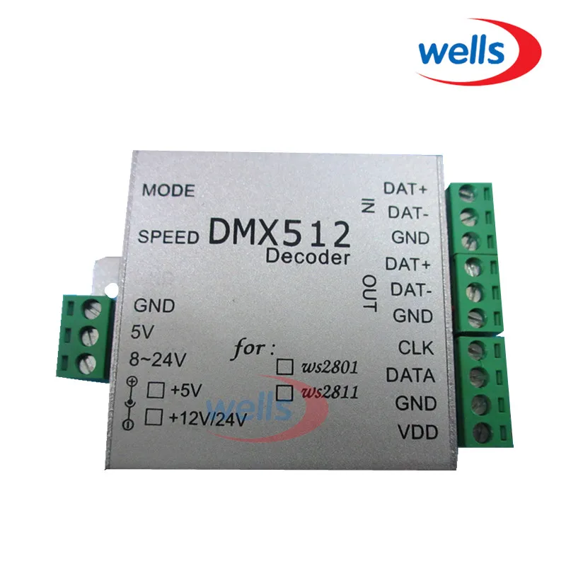 

Mini Order WS2811 SPI Converter DMX Decoder 512 Max1024 Pixels Controller DC5V