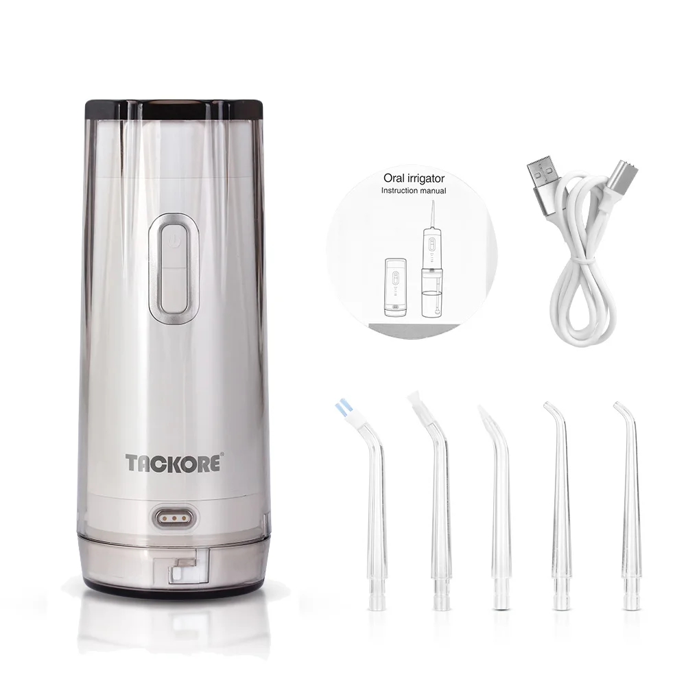 

Portable Electric Oral Irrigator Water Dental Flosser USB Recharable Travel Dental Irrigator 210ML Water Tank Waterproof