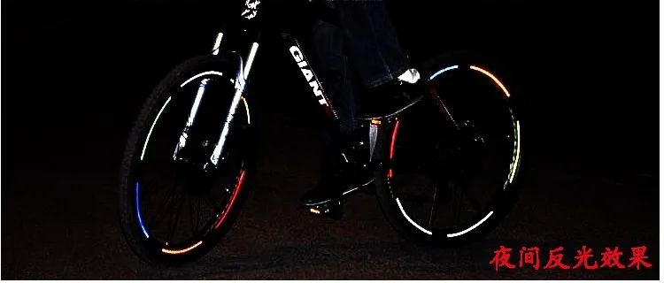 Bicycle reflector Fluorescent MTB Bike Bicycle Sticker Cycling Wheel Rim Reflective Stickers Decal Accessories