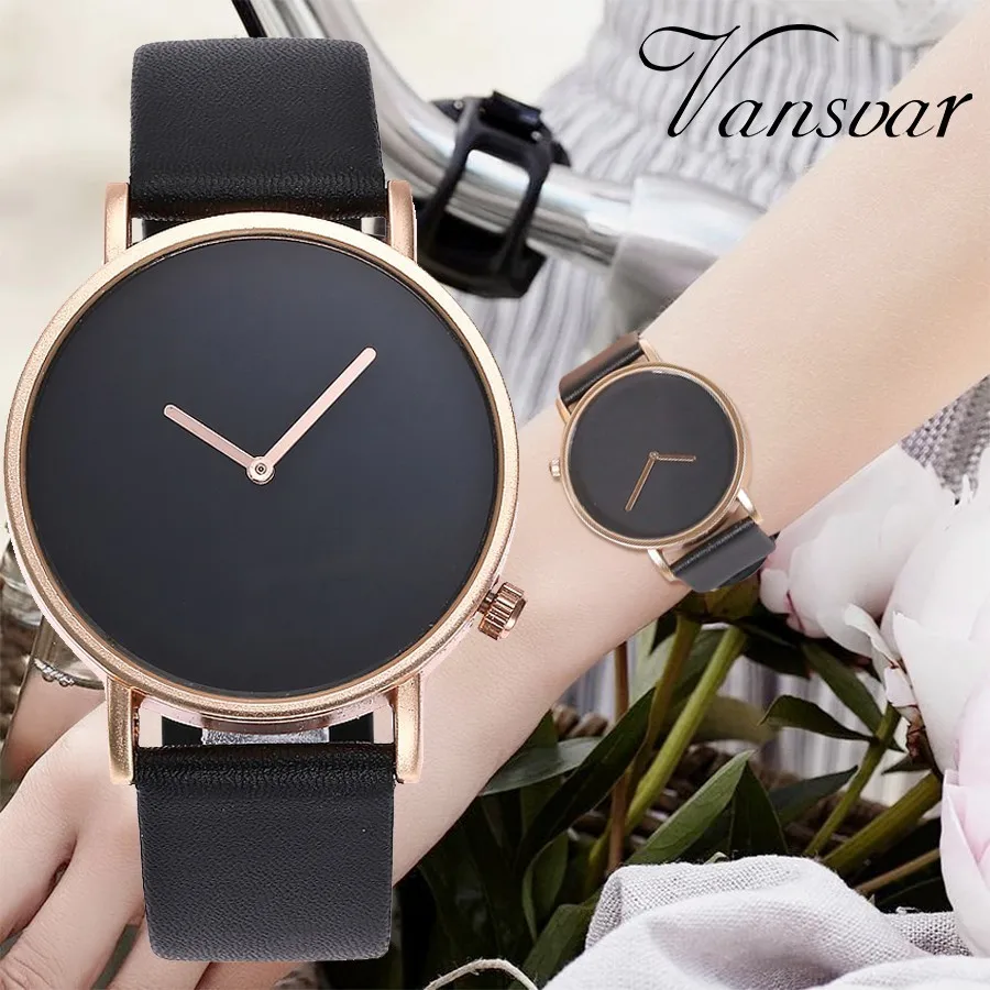 

High Quality Women Simple Watches Casual Fashion Leather Strap Quartz Wrist Watches Gift Clock Relogio Feminino Hot