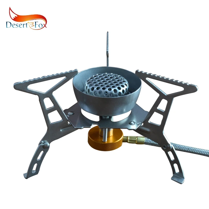 

Desert&Fox 3500W Outdoor Gas Stove Wind Deflector Camping Picnic Cooking Tools Portable Wire Hose Folding Gas Burner