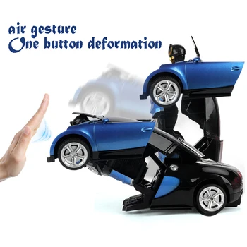 

RC Car Transformation Robots Sports Vehicle Model Robots Deformation Car Induction Light Electric Robot Kids Toys Gifts For Boys