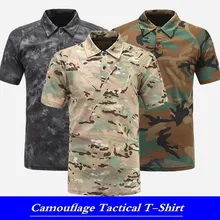 Уличная Летняя мужская тактическая рубашка быстросохнущая футболка с отворотом камуфляжная хлопковая дышащая футболка с короткими рукавами Топы в стиле милитари армейская рубашка