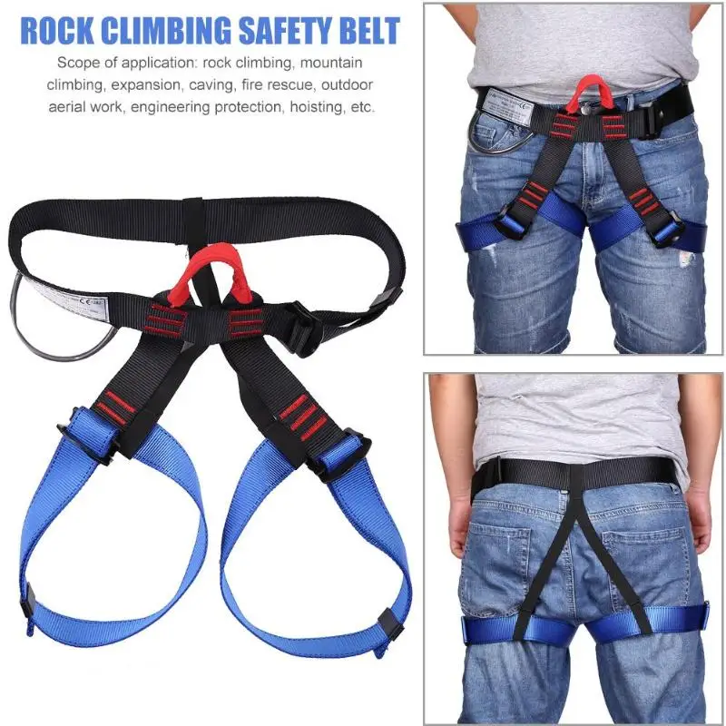 

Professional Outdoor Sports Safety Belt Rock Climbing Harness Waist Support Half Body Harness Aerial Survival Equipment