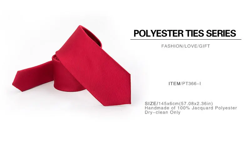 Tieset Для мужчин полиэстер шелковый галстук 6 см Тонкий Тощий узкий сплошной Цвет галстук Повседневное Gravata Свадебная вечеринка Бизнес для