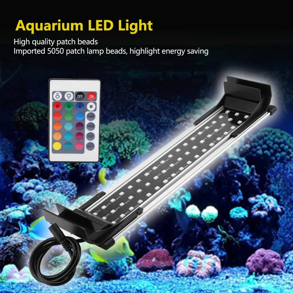 

Aquarium LED Light Adjustable Ultra Slim Aquarium Fish Tank Dimmable LED Light Lamp Clip Aquatic Decor