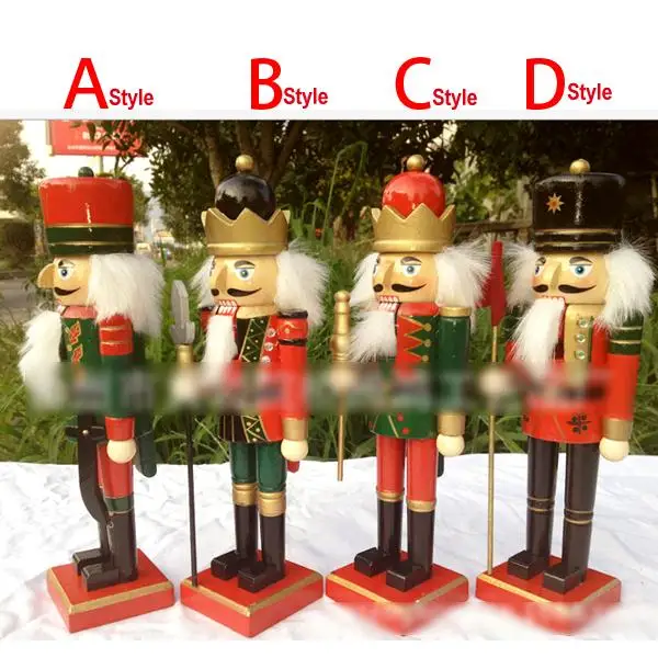 

HT049 free shipping Action & Toy 25CM new painted nutcracker, walnuts person, walnut soldiers Crafts Christmas ornaments gift