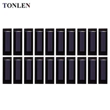 TONLEN 20PCS 0.5V Solar Panel Solar Cell DIY Battery Charger 100mA 53*18mm Photovoltaic Cell Power Bank Kit Sun Cell Modul