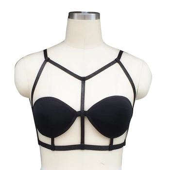 

Hot - selling women's sexy bra can adjust elastic band fashion bandage black fun bra
