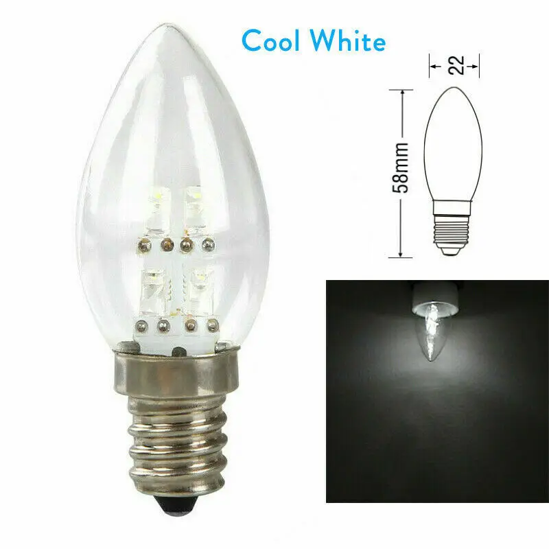 1pcs E12 LED Candelabra Light Bulb Candle Lamp 10W Equivalent Chandelier Light Warm/Cold White Home Lights AC 110V 220V