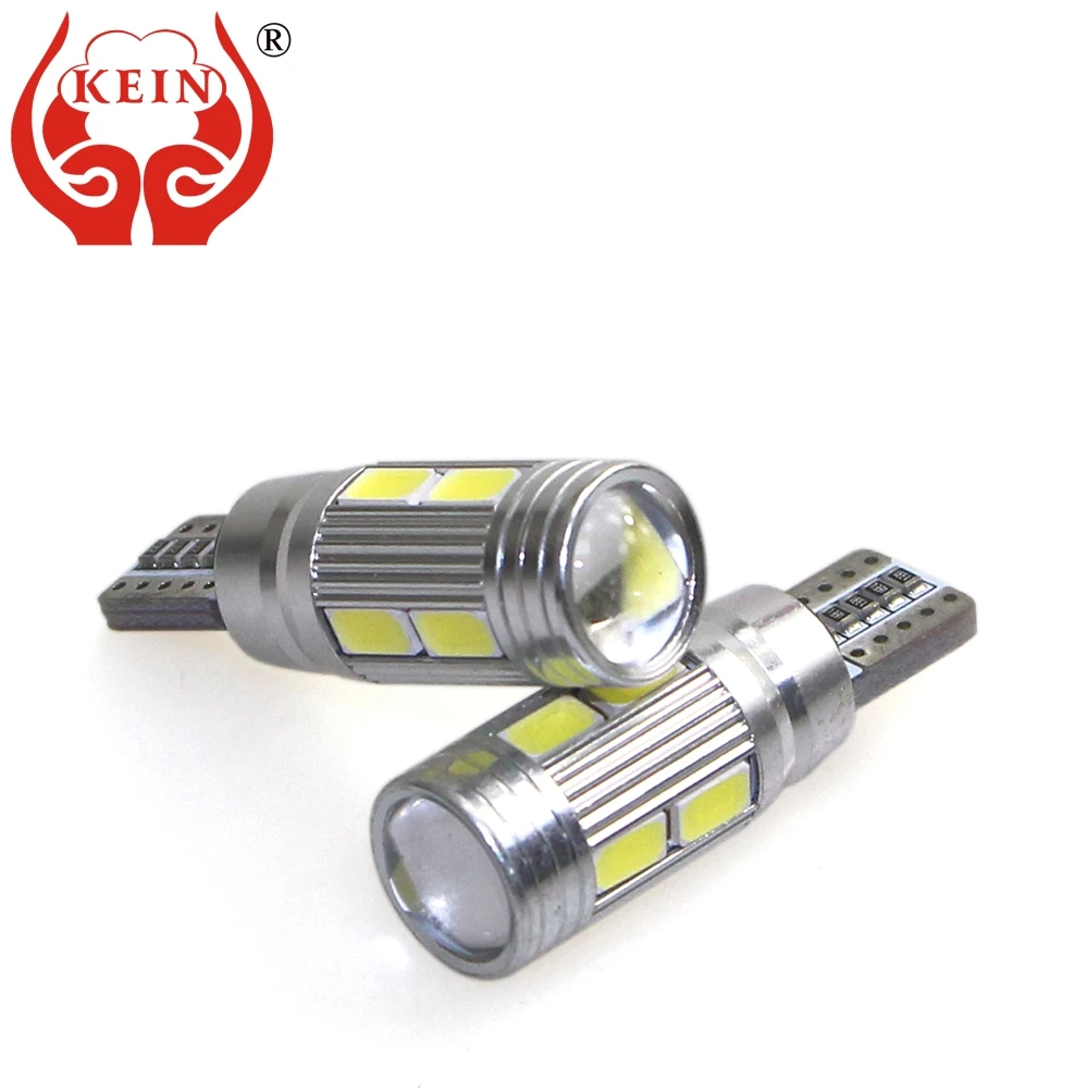 

KEIN 4PCS w5w led t10 194 168 5630 10SMD 12V led auto side wedge reading license plate interior lights lamp