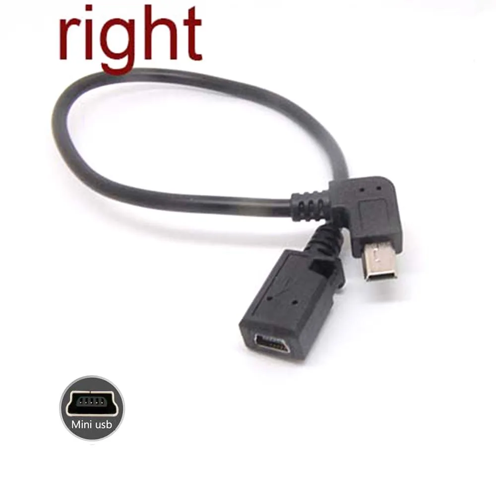 10 قطعة قسط البسيطة USB الذكور زاوية الحق إلى البسيطة USB الإناث محول محولات