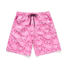 Mr.1991INC быстросохнущие мужские пляжные шорты, розовые шорты с принтом поросенка из мультфильма, мужские пляжные шорты bermuda de praia