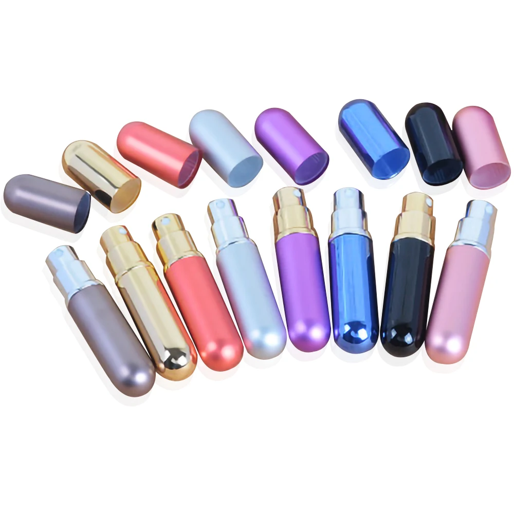 

Refillable Mini Perfume Spray Bottle Aluminum Spray 5ml Empty Atomizer Portable Travel Cosmetic Container Perfume Bottle