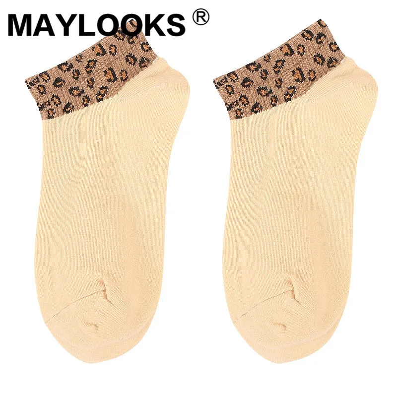 Maylooks 2019 Весенняя Новинка леопардовые носки корейский хлопок колледж Ветер японские носки W338