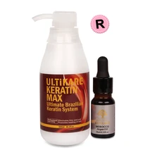 Портативный Малый Объем 300 мл 12% Формалин бразильский Кератиновый лечебный с бесплатным 10 мл аргановое масло ремонт Гладкий для сильных волос