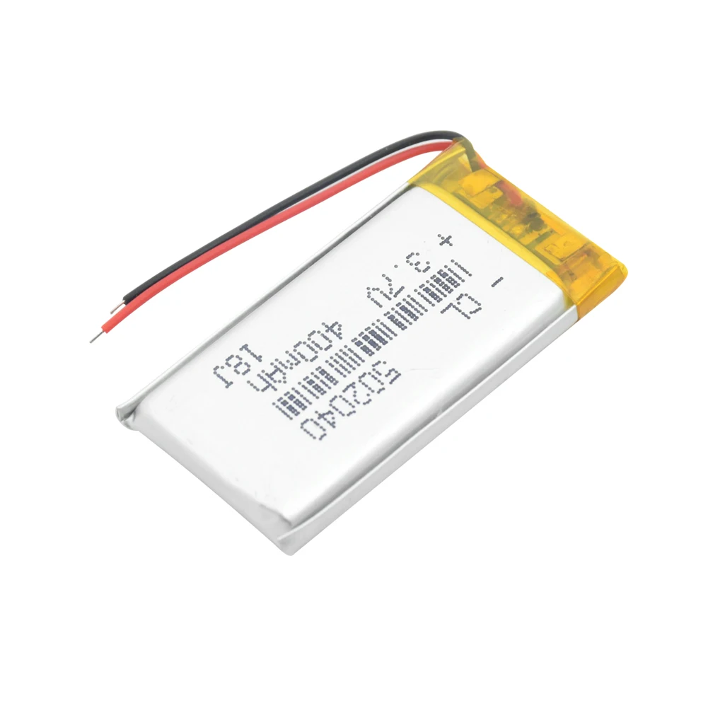 502040 Rechargeable Li-ion 3.7V lithium polymer batteries 400 mah With PCB For MP3 MP4 MP5 GPS PSP E-book Electric Toy LED Light