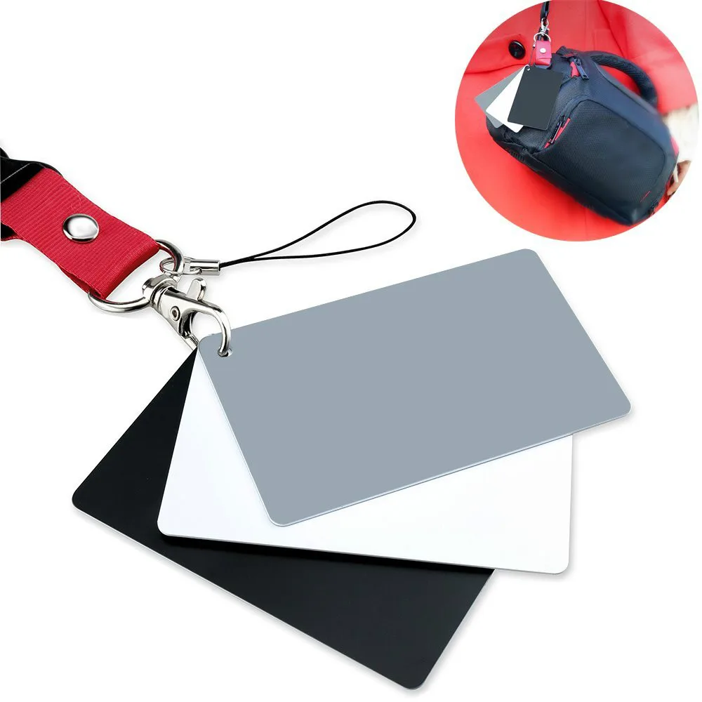 

Wrumava 3 in 1 100% Waterproof Premium Reference White Balance Card- 3 Card Digital Color Correction Tool / 18 Percent Digital