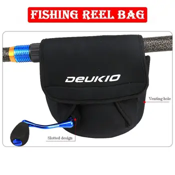 

DEUKIO Fishing Reel Bag Case On For Spinning Reel Baitcasting Reel Package Protective Cover Nylon Fishing Wheel Bag Storage Pack